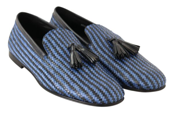 Dolce & Gabbana Elegant Woven Leather Loafers - Image 6