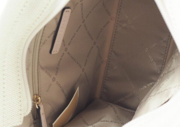 Michael Kors Mirella Small Powder Blush Canvas Shopper Crossbody Handbag Purse - Image 5