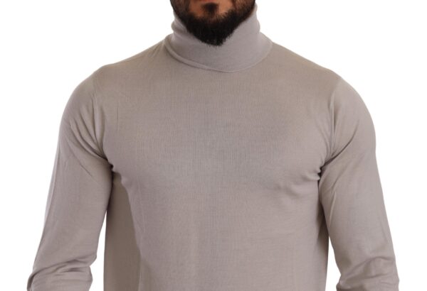 Dolce & Gabbana Elegant Light Blue Cashmere Turtleneck Sweater - Image 4