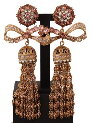 Dolce & Gabbana Elegant Antique Gold Bow Earrings