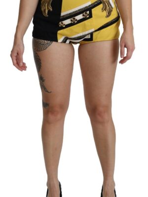 Dolce & Gabbana Embroidered Crystal High Waist Mini Shorts
