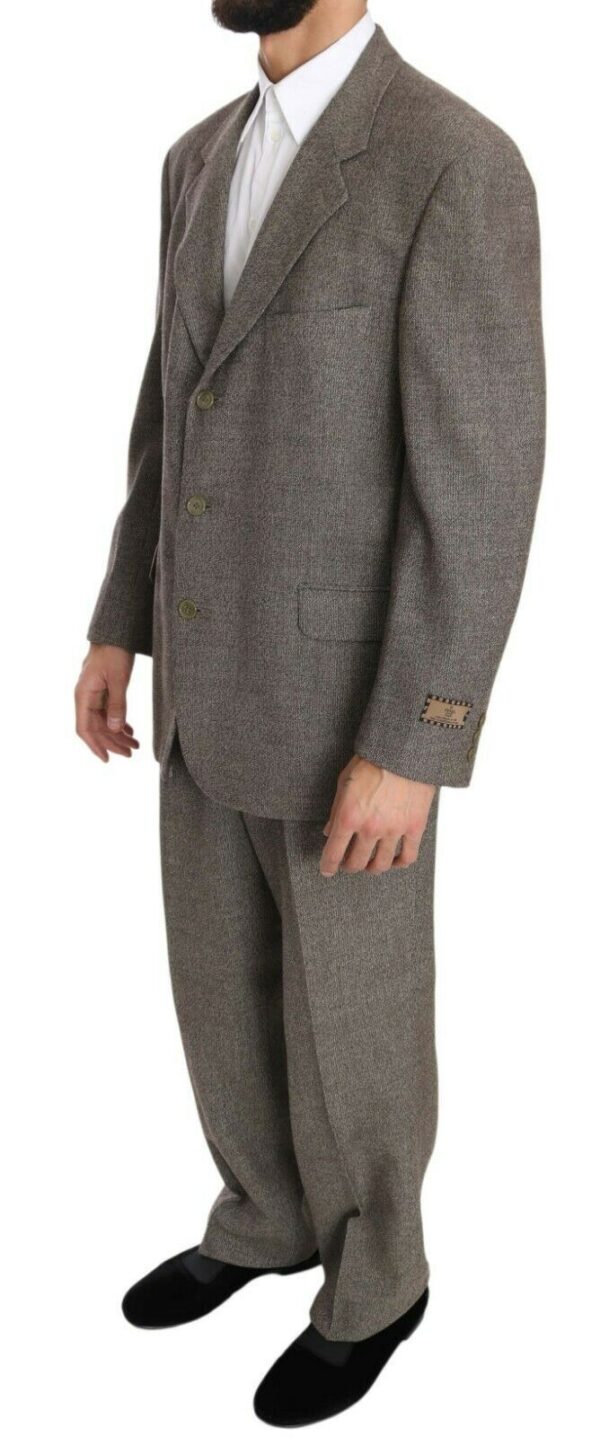 Fendi Elegant Light Brown Wool Men's Suit - Image 2