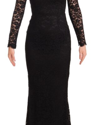 Dolce & Gabbana Elegant Laminated Lace Mermaid Dress