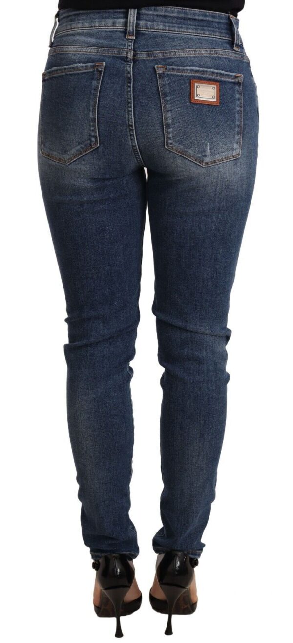 Dolce & Gabbana Elegant Slim-Fit Distressed Skinny Jeans - Image 3