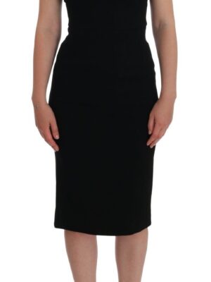 Dolce & Gabbana Elegant Crystal Sheath Knee-Length Dress