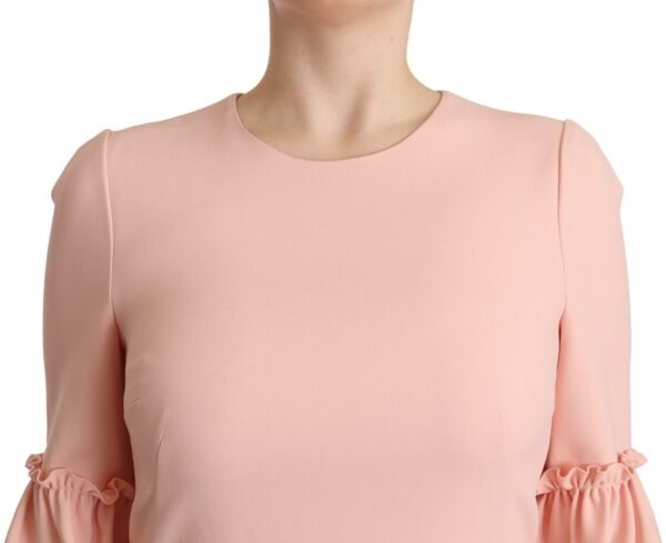 Dolce & Gabbana Ruffled Sleeve Sheath Dress in Pink - Image 5