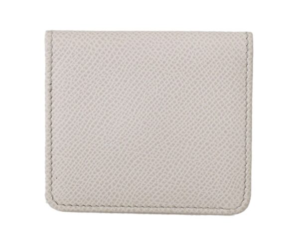 Dolce & Gabbana Chic White Leather Condom Case Wallet - Image 3