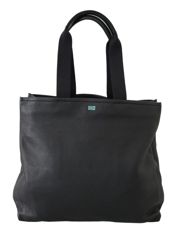 Dolce & Gabbana Elegant Black Leather Tote for Men - Image 2