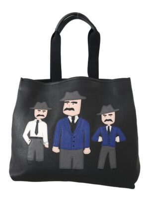 Dolce & Gabbana Elegant Black Leather Tote for Men