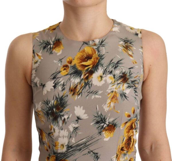 Dolce & Gabbana Elegant Floral Sheath Mini Dress - Image 4
