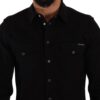 Dolce & Gabbana Slim Fit Casual Black Designer Shirt - Image 4