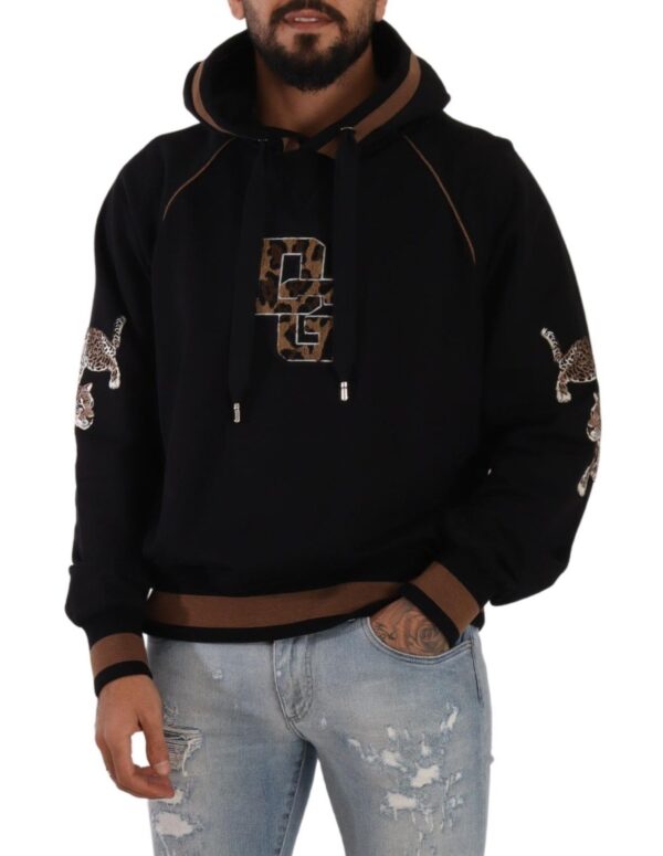 Dolce & Gabbana Chic Leopard Motive Hooded Sweater - Image 6
