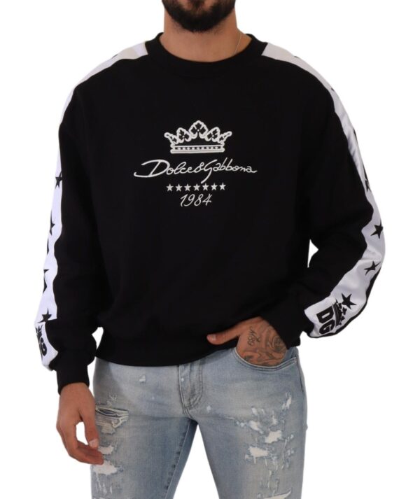Dolce & Gabbana Elegant Crown 1984 Crewneck Sweater - Image 5
