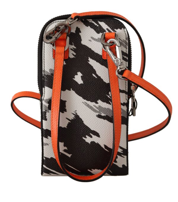 Dolce & Gabbana Elegant Leather Phone Pocket Neck Strap - Image 4