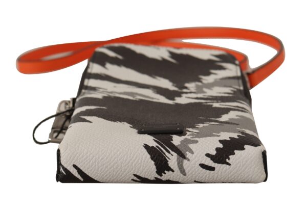 Dolce & Gabbana Elegant Leather Phone Pocket Neck Strap - Image 5