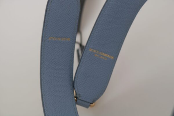 Dolce & Gabbana Elegant Blue Leather Shoulder Strap - Image 3