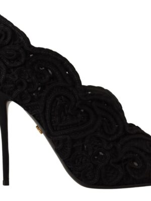Dolce & Gabbana Elegant Black Lace Stiletto Heels