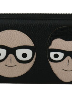 Dolce & Gabbana Elegant Black Leather Continental Wallet