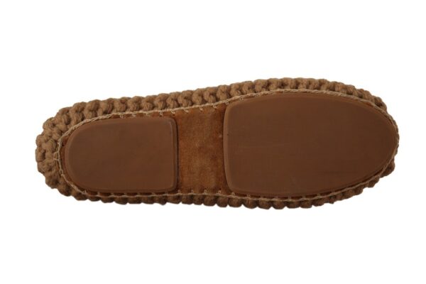Dolce & Gabbana Elegant Wool Knit Ballerina Flats in Brown - Image 6
