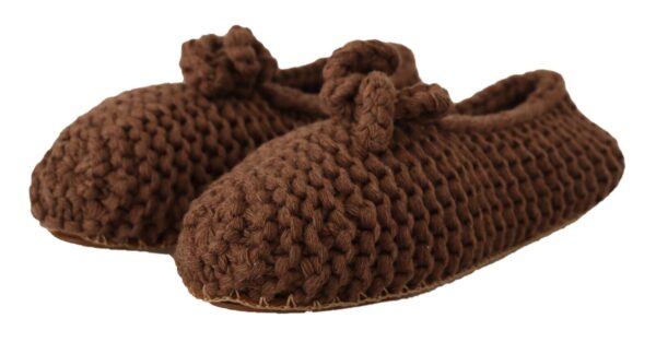 Dolce & Gabbana Elegant Wool Knit Ballerina Flats - Image 3