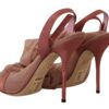 Dolce & Gabbana Elegant Pink Ankle Strap Heels Sandals - Image 3