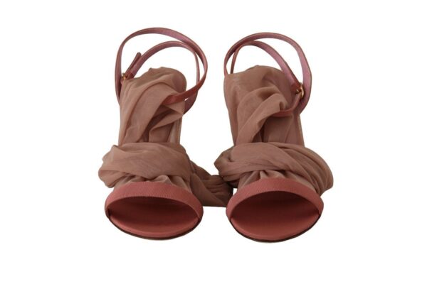 Dolce & Gabbana Elegant Pink Ankle Strap Heels Sandals - Image 7