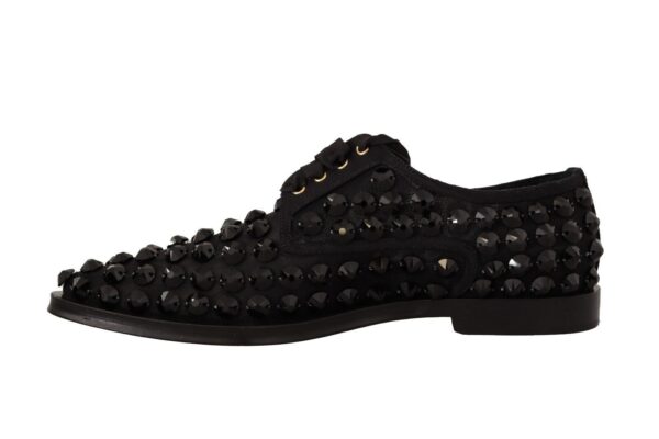 Dolce & Gabbana Elegant Gros Grain Lace-Up Jeweled Flats - Image 5