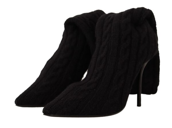Dolce & Gabbana Elegant Stretch Sock Boots in Black - Image 3