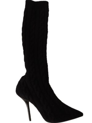 Dolce & Gabbana Elegant Stretch Sock Boots in Black