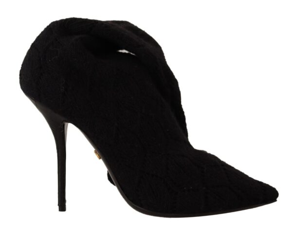 Dolce & Gabbana Elegant Black Stretch Socks Boots - Image 6
