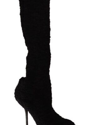 Dolce & Gabbana Chic Black Stretch Sock Boots