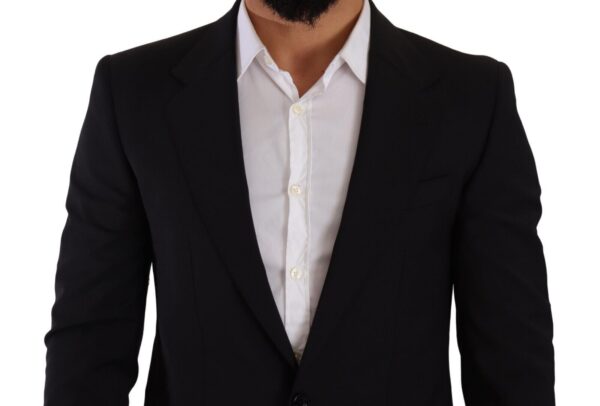 Dolce & Gabbana Elegant Black Martini Slim Fit Blazer and Vest - Image 3