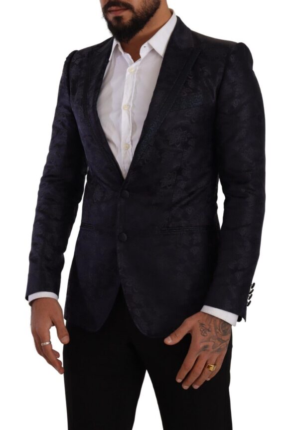 Dolce & Gabbana Elegant Dark Blue MARTINI Formal Blazer - Image 6