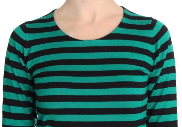 Dolce & Gabbana Elegant Striped Cashmere Silk Sweater - Image 4