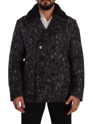 Dolce & Gabbana Chic Double Breasted Wool Blend Overcoat