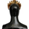 Dolce & Gabbana Regal Crystal Diadem Gold Tiara - Image 3