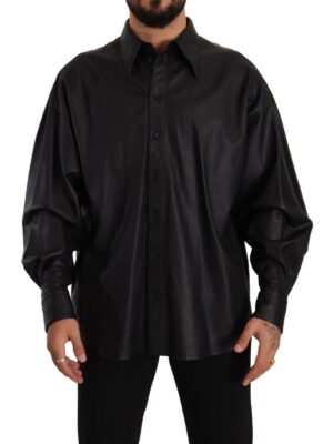 Dolce & Gabbana Elegant Black Leather Jacket