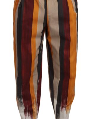 Dolce & Gabbana Elegant Striped Skinny Trousers