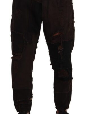 Dolce & Gabbana Elegant Distressed Patchwork Denim Jeans