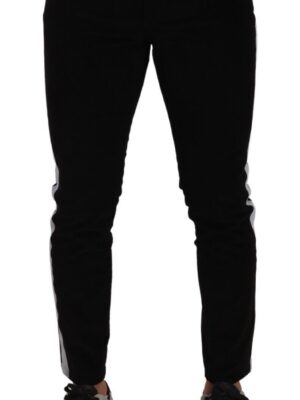 Dolce & Gabbana Elegant Slim-Fit Cotton Black Jeans