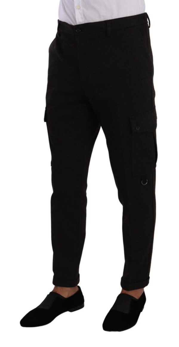 Dolce & Gabbana Sleek Skinny Cargo Pants in Timeless Black - Image 2