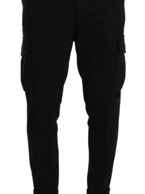 Dolce & Gabbana Sleek Skinny Cargo Pants in Timeless Black
