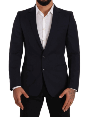 Dolce & Gabbana Sleek Navy Martini Slim Fit Wool Blazer