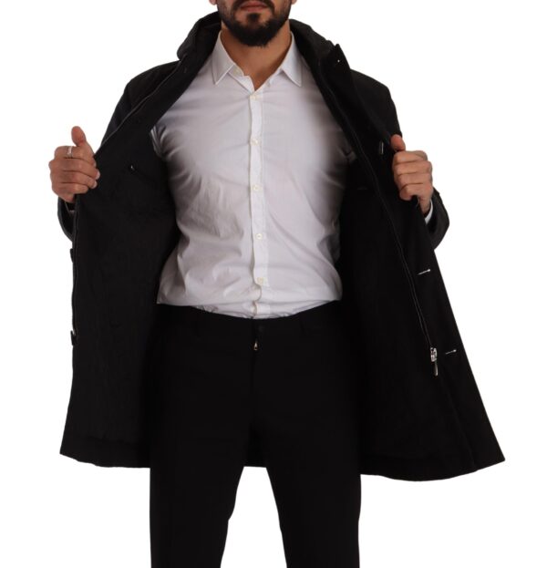 Dolce & Gabbana Elegant Black Parka Hooded Jacket - Image 7