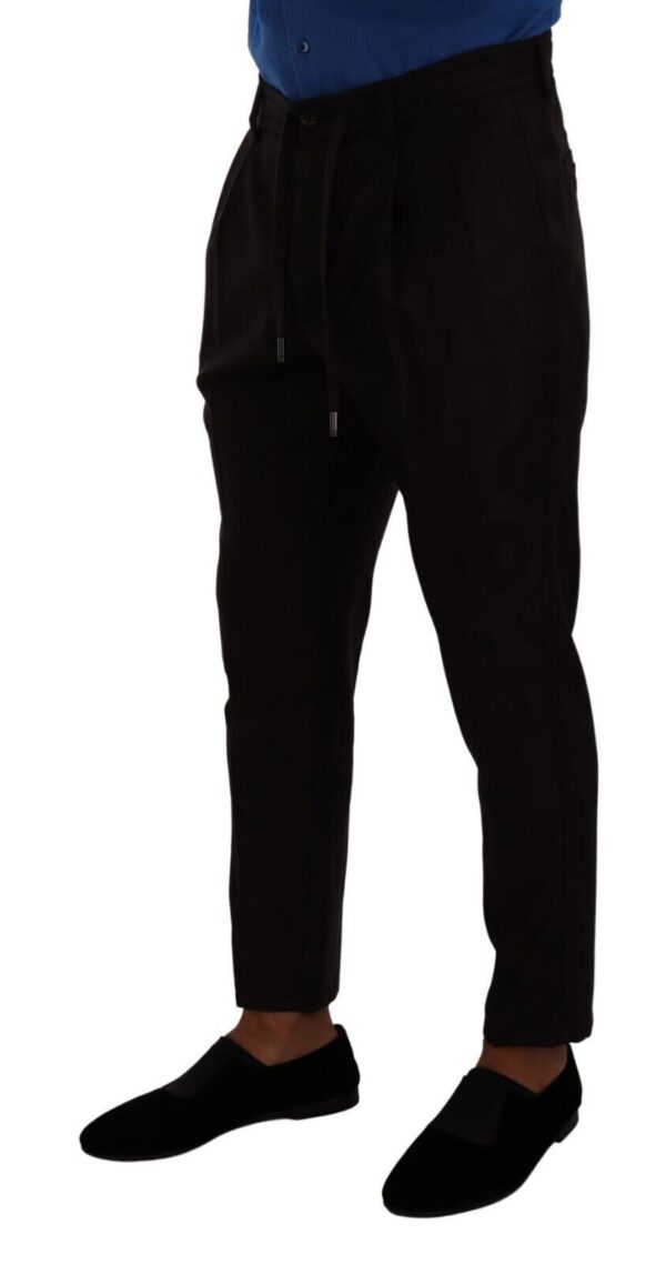 Dolce & Gabbana Elegant Burgundy Wool Jogger Pants - Image 2