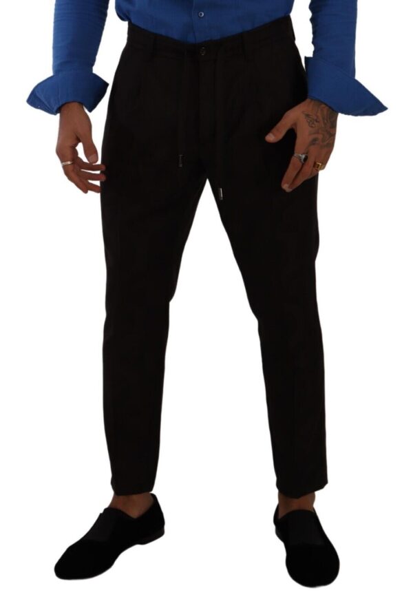 Dolce & Gabbana Elegant Burgundy Wool Jogger Pants - Image 4
