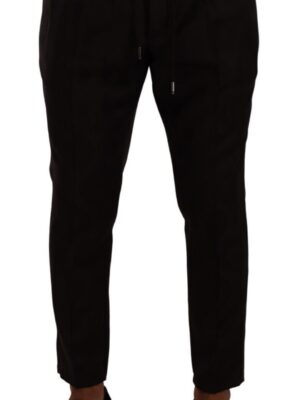 Dolce & Gabbana Elegant Burgundy Wool Jogger Pants