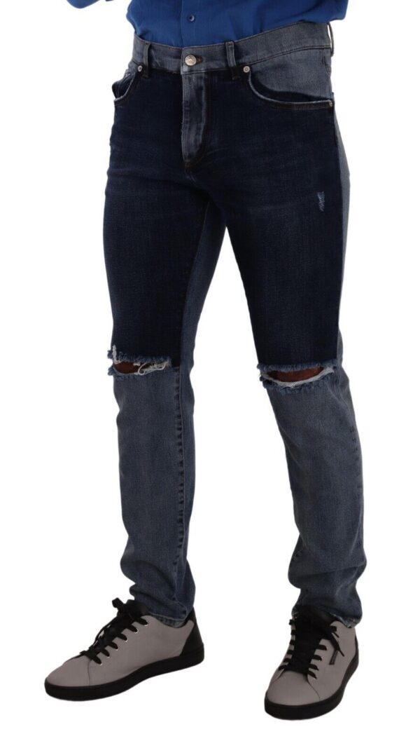Dolce & Gabbana Chic Slim Fit Tattered Denim - Image 2