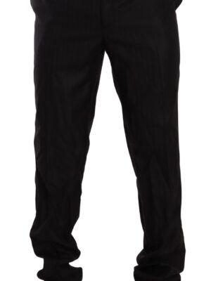 Dolce & Gabbana Elegant Striped Wool-Silk Dress Pants