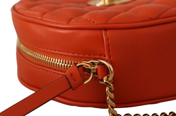 Versace Elegant Round Nappa Leather Crossbody Bag - Image 8